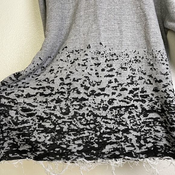 Revolve John Elliott Sweatshirt Mens Size 2 Gray Burnout Mock Neck Destroyed - Picture 4 of 9
